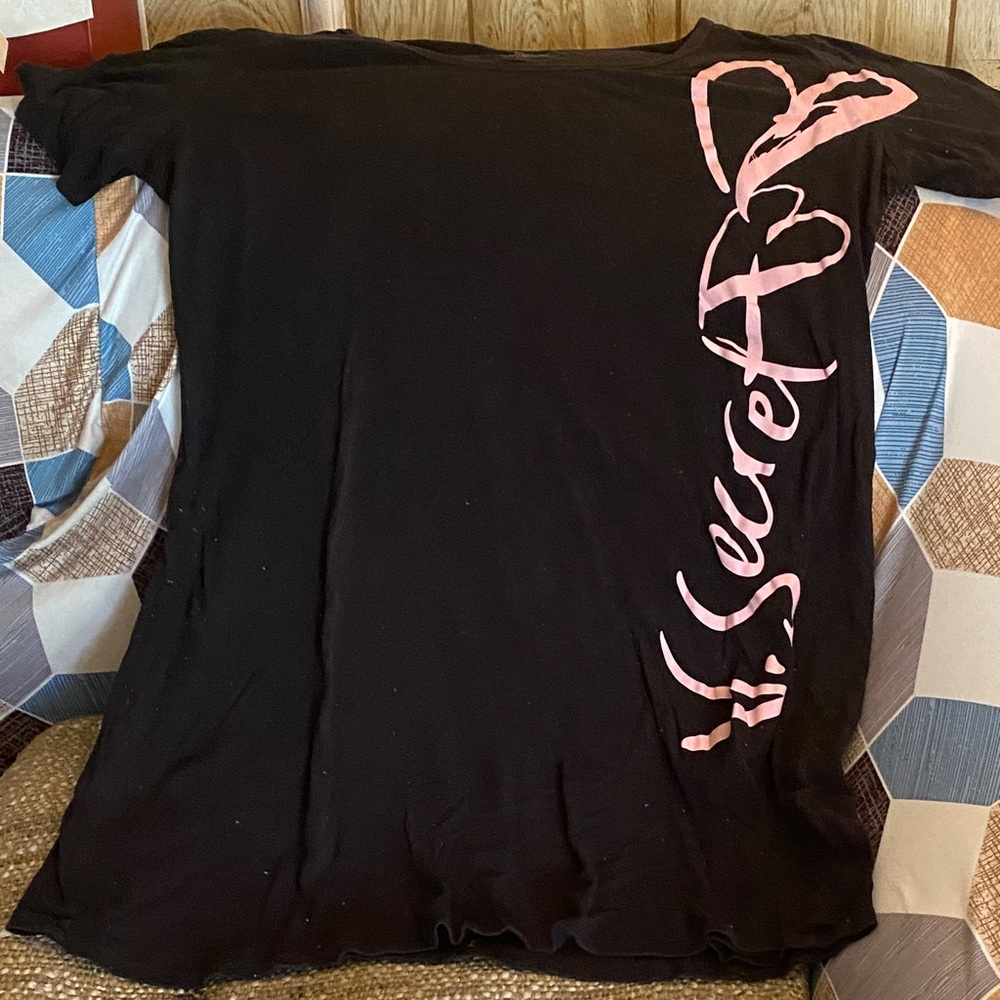 Victoria's Secret Black and Pink Nightshirt